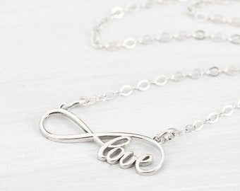 Infinity Love Necklace, Love Infinity Necklace,  Infinity Jewelry, Love Jewelry, Infinity Symbol Necklace,