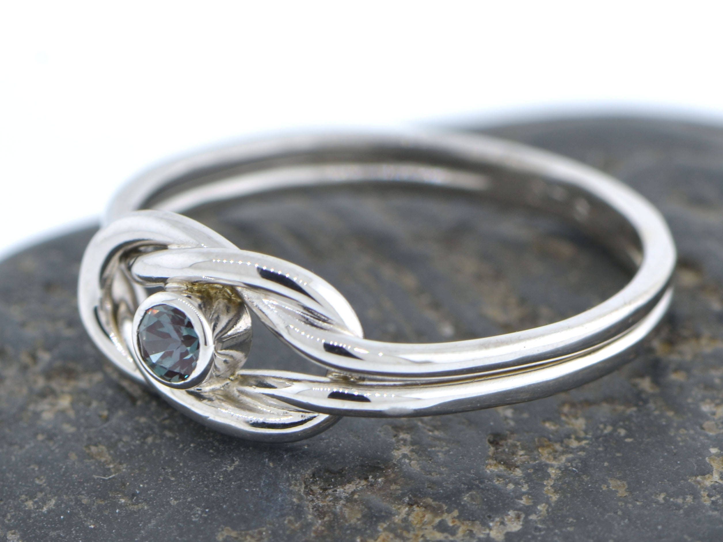 October Birthstone Ring Pink Gemstone Ring Infinity Knot | Etsy