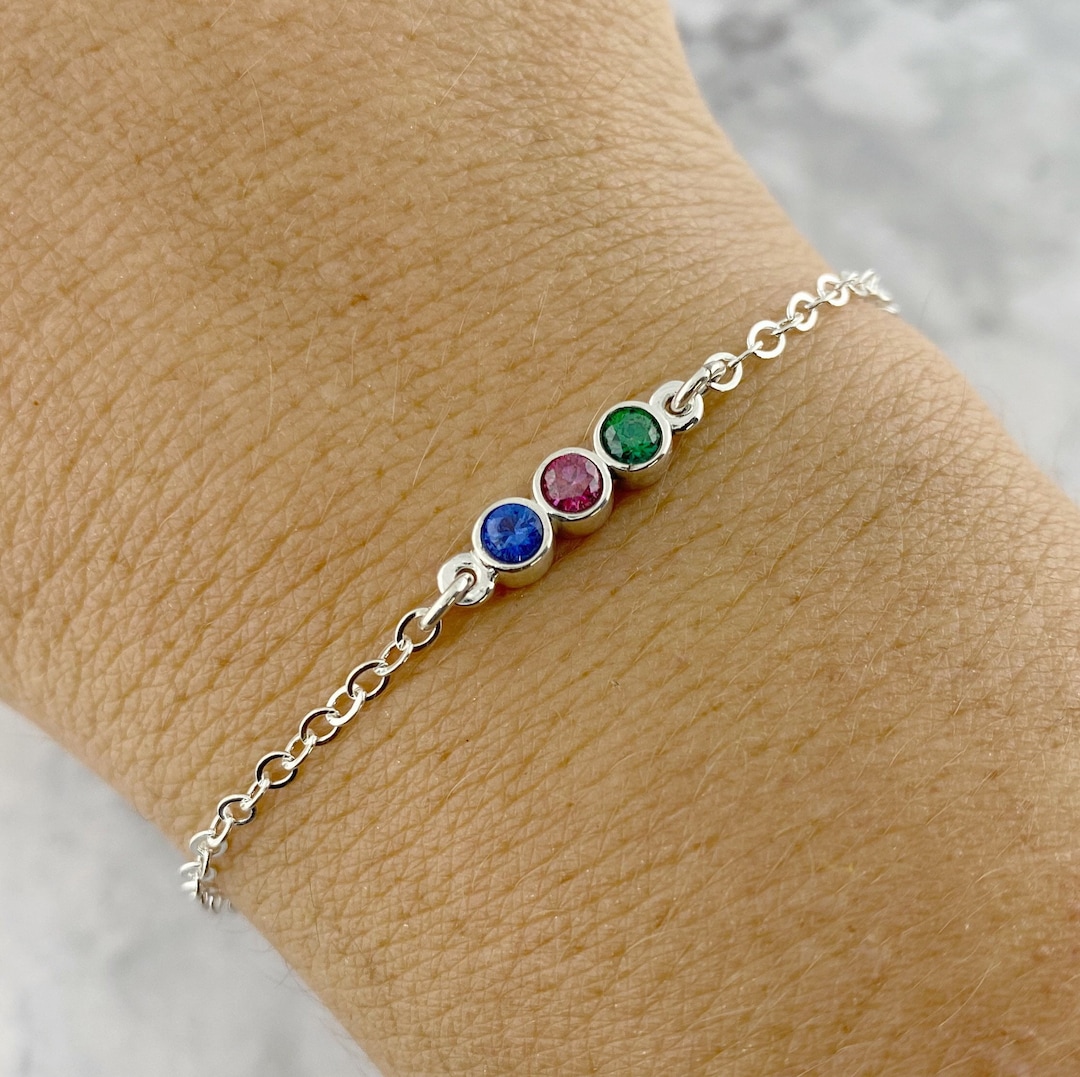 Mother and daughter birthstone cheap bracelet