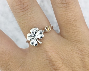 November Birthstone Ring, Birthday Gift, Good Luck Gift