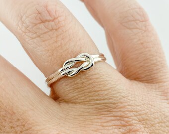 Promise Ring, Love Knot Ring, Infinity Knot Ring, Knot Promise Ring, Thumb Ring, Silver Ring,  Tie the Knot Ring