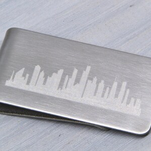Chicago Flag Money Clip, Chicago Money Clip, Personalized Money Clip, Engraved Flag Money Clip, Groomsmen Gift, Gift for Dad, Gift For Him image 4