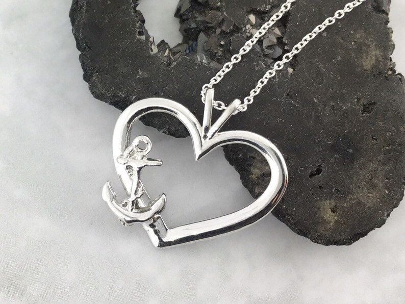 Anchor Necklace Anchor Pendant Love Anchors the Soul Anchor Etsy