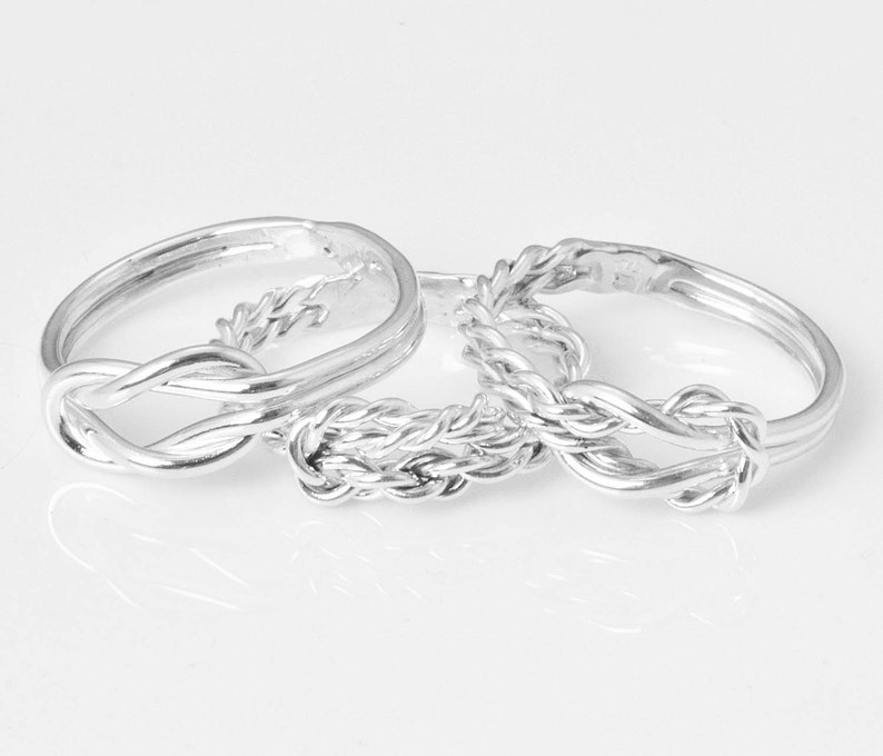 Promise Ring, Love Knot Ring, Infinity Knot Ring, Knot Promise Ring, Thumb Ring, Silver Ring, Tie the Knot Ring twisted/twisted