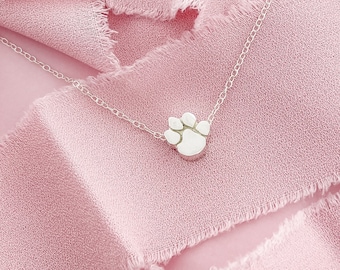 Paw Print Pendant, Paw Print Slide, Charm Pendant, Paw Print Jewelry, Pet Jewelry, Dog Lover, Paw Print Charm, Sterling Silver Paw Print