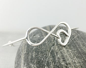 Infinity Heart Bangle, Adjustable Bangle Bracelet, Infinity Bangle Bracelet, Heart Bangle Bracelet, Gift For Mom,  104