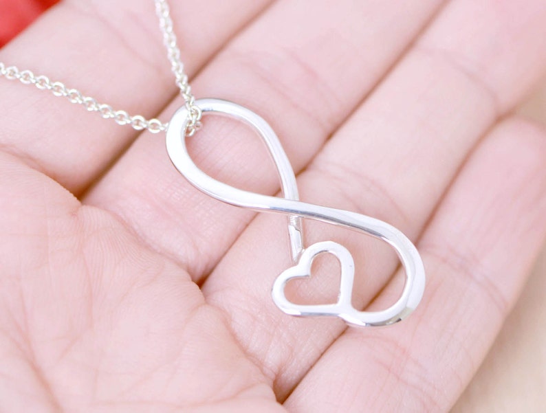 Infinity Necklace for Her Infinity Jewelry for Women Heart Etsy