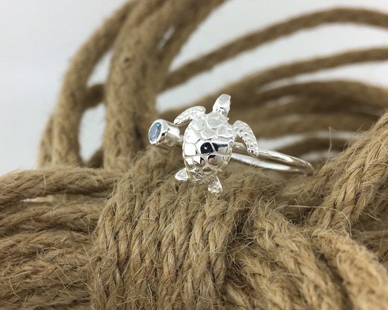 Sea Turtle Ring Birthstone Jewelry July Birthstone Ring Turtle Jewelry Personalized Ring Red Stone Ring