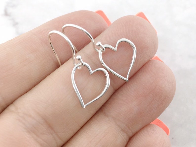Heart Earrings Valentine/'s Day Gift Heart Dangles Heart Jewelry