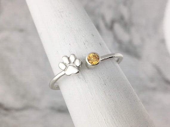 Personalized Dog/Cat Paw Print Ring at Custom Paw Jewelry Shop