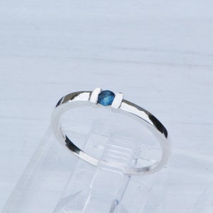 December Birthstone Ring made of Sterling Silver and Blue Topaz image 2