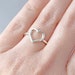 Open Heart Ring, Sterling Silver Heart Ring, Promise Ring, Heart Jewelry, Love Jewelry,