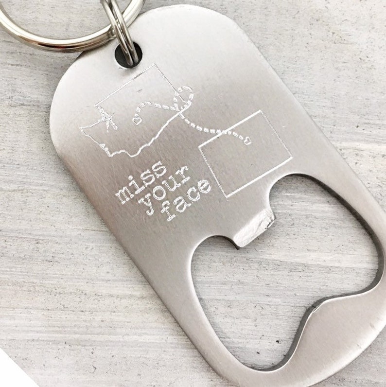 Long Distance Relationship For Boyfriend Gift, Long Distance Keychain, Going Away Gift, Gift For Him image 6