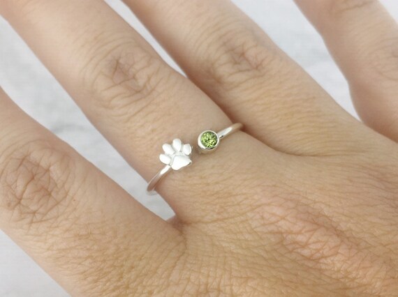 dog birthstone rings