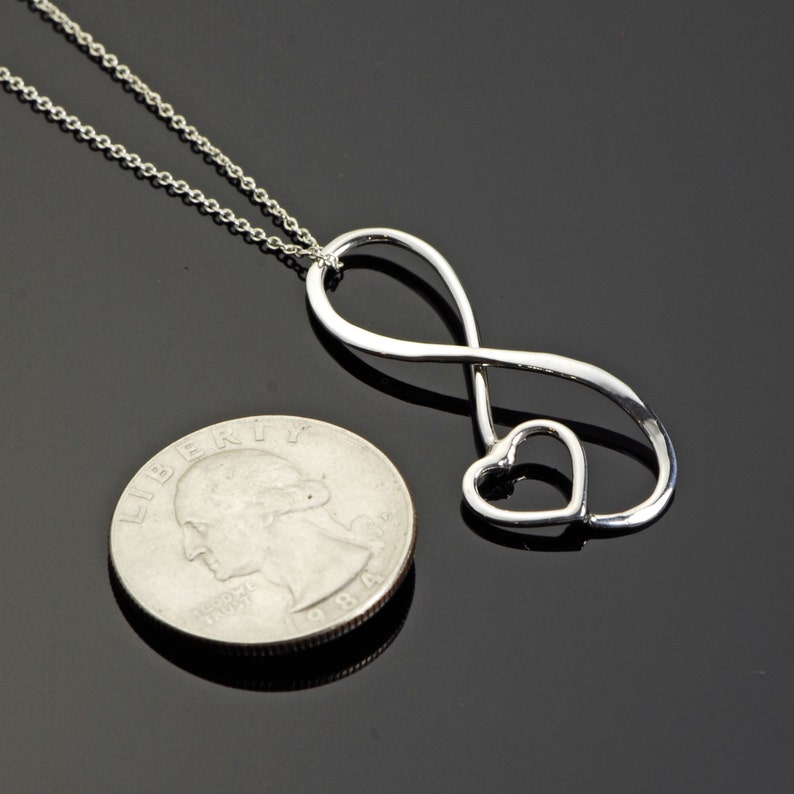 Infinity Necklace for Her Infinity Jewelry for Women Heart Etsy