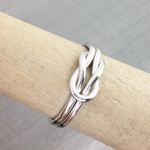 Promise Ring, Love Knot Ring, Infinity Knot Ring, Knot Promise Ring, Thumb Ring, Silver Ring, Tie the Knot Ring image 3