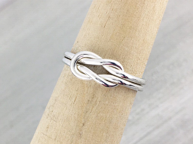 Promise Ring, Love Knot Ring, Infinity Knot Ring, Knot Promise Ring, Thumb Ring, Silver Ring, Tie the Knot Ring Smooth/Smooth