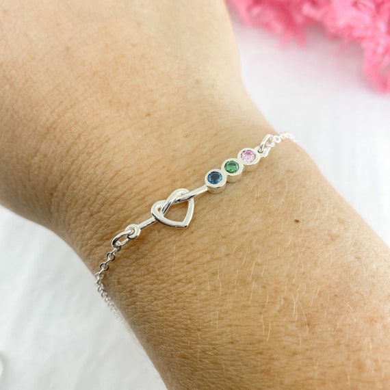 Custom Grandma Bangle Bracelet | Sterling Silver Charm Bracelet, You Make  Me Smile Jewelry, Silver Initial Charms, Custom Mom Bracelet - aka originals