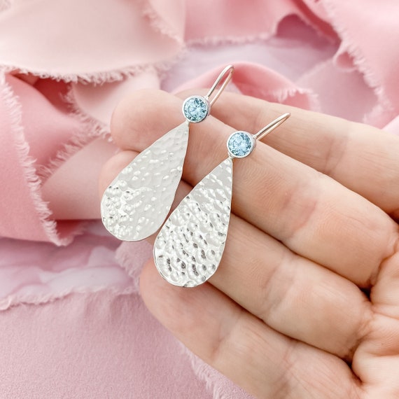 Etsy silver drop earrings best sale