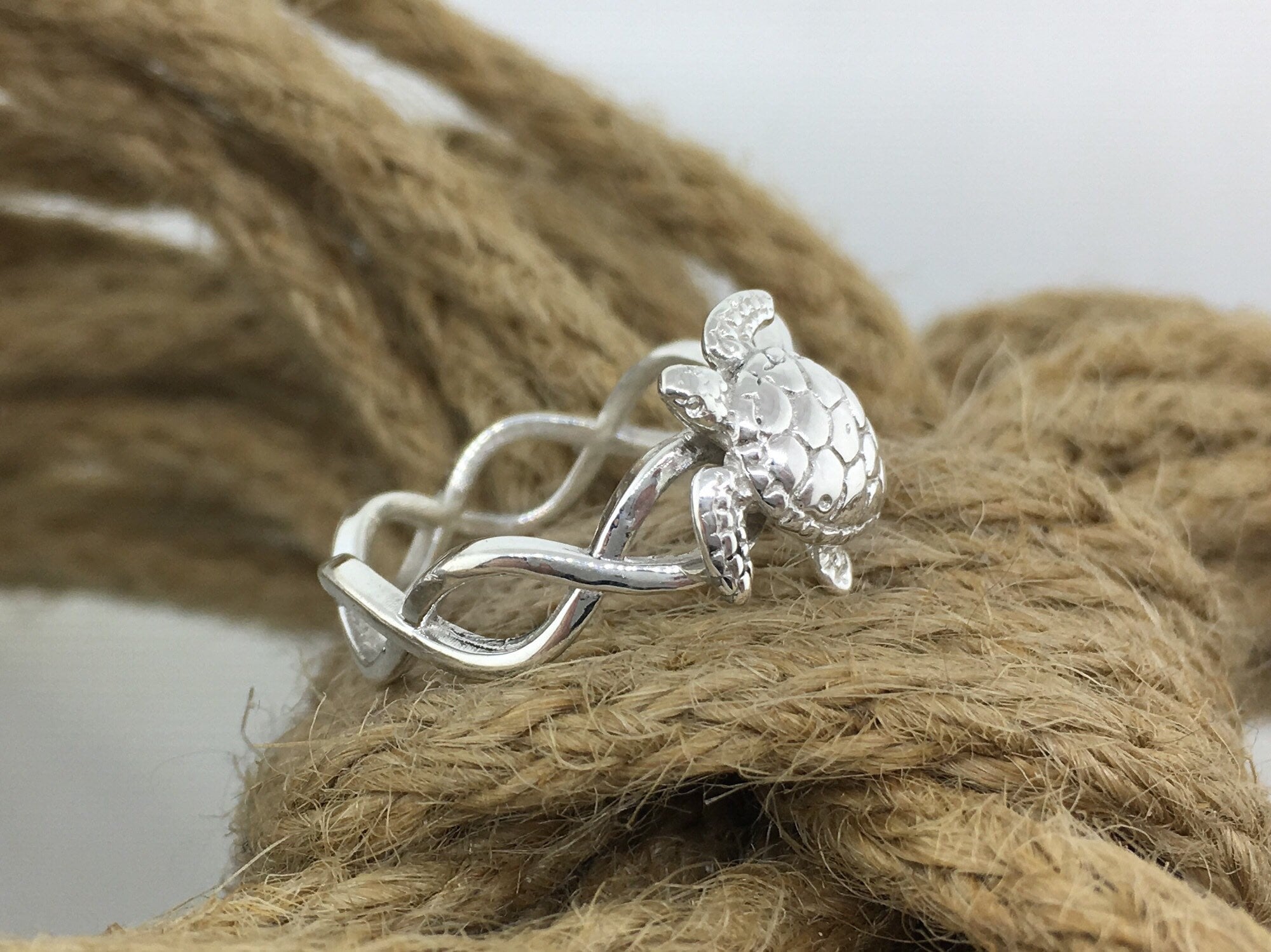 Sea Turtle Ring, Infinity Turtle Ring, Nautical Jewelry, Sea Turtle Jewelry, Silver Sea Turtle, Silver Turtle Ring, Summer