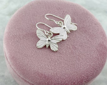 Sterling Silver Butterfly Earrings For Her, Dangle Earring for Women