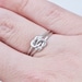Double Silver Love Knot Ring, Friendship Ring, Knot Promise Ring, Love Knot Jewelry, Knotted Rings