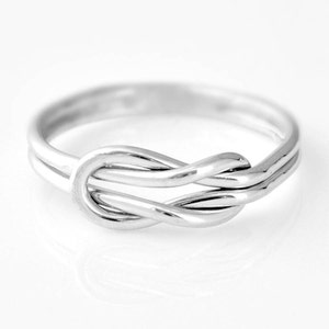 Promise Ring, Love Knot Ring, Infinity Knot Ring, Knot Promise Ring, Thumb Ring, Silver Ring, Tie the Knot Ring image 4