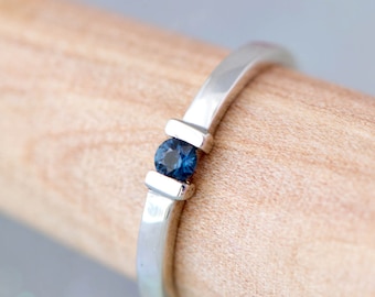 Sapphire Ring, Sterling Silver Ring, Gemstone Jewelry, Blue Gemstone, September Birthstone Ring, Birthstone Jewelry,