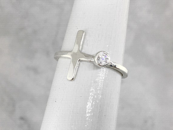 Sterling silver purity rings for womens deals
