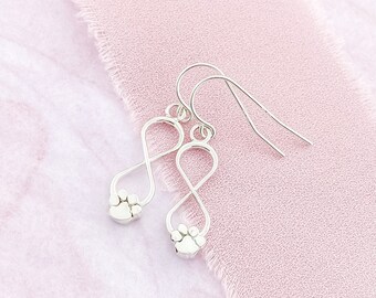 paw print dangle earrings