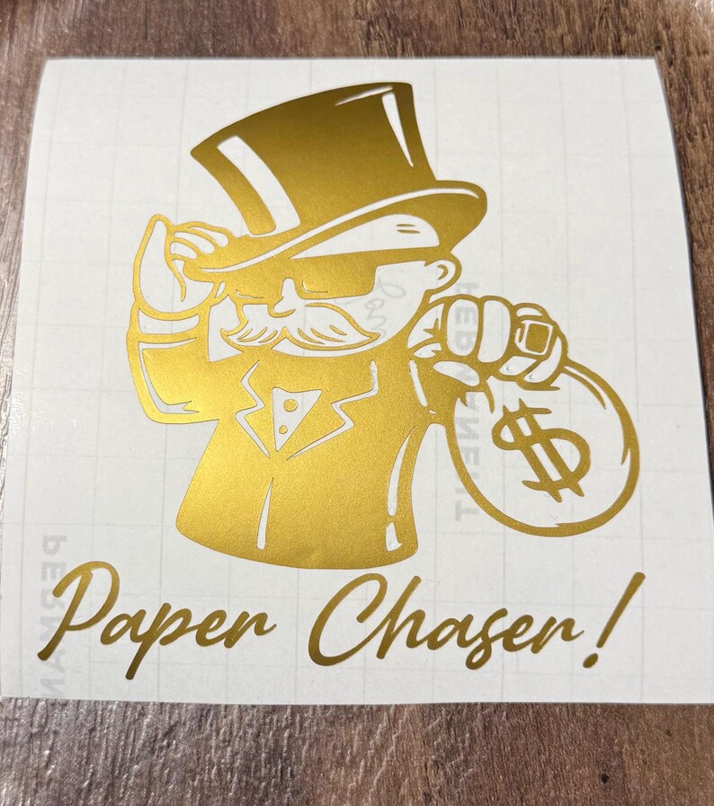 Paper Chasing Sticker Paper Chaser Vinyl Decal – Entrepreneur Laptop Tumbler Sticker - Etsy