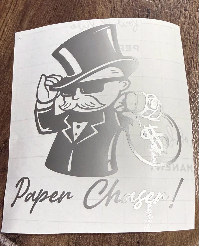 Paper Chasing Sticker Paper Chaser Vinyl Decal – Entrepreneur Laptop Tumbler Sticker - Etsy