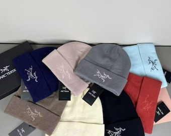 Cappello in maglia Arc’teryx Vintage con dinosauro, disponibile in 8 colori – Cappello streetwear per esterni – Alta qualità – Cappello unisex – Regalo ideale