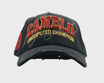 Dandy Hats x svart basebollkeps med broderad strass och "Canelo"-motiv i den obestridda mästarklassen