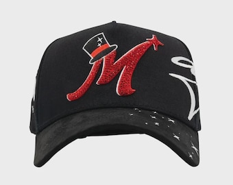 Cappello snapback El Mago Red M, berretto da baseball slouchy, Gorras Belicas