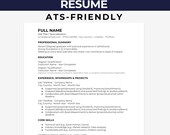 Graduate Resume Template | ATS Friendly CV (Canva, Google Docs)