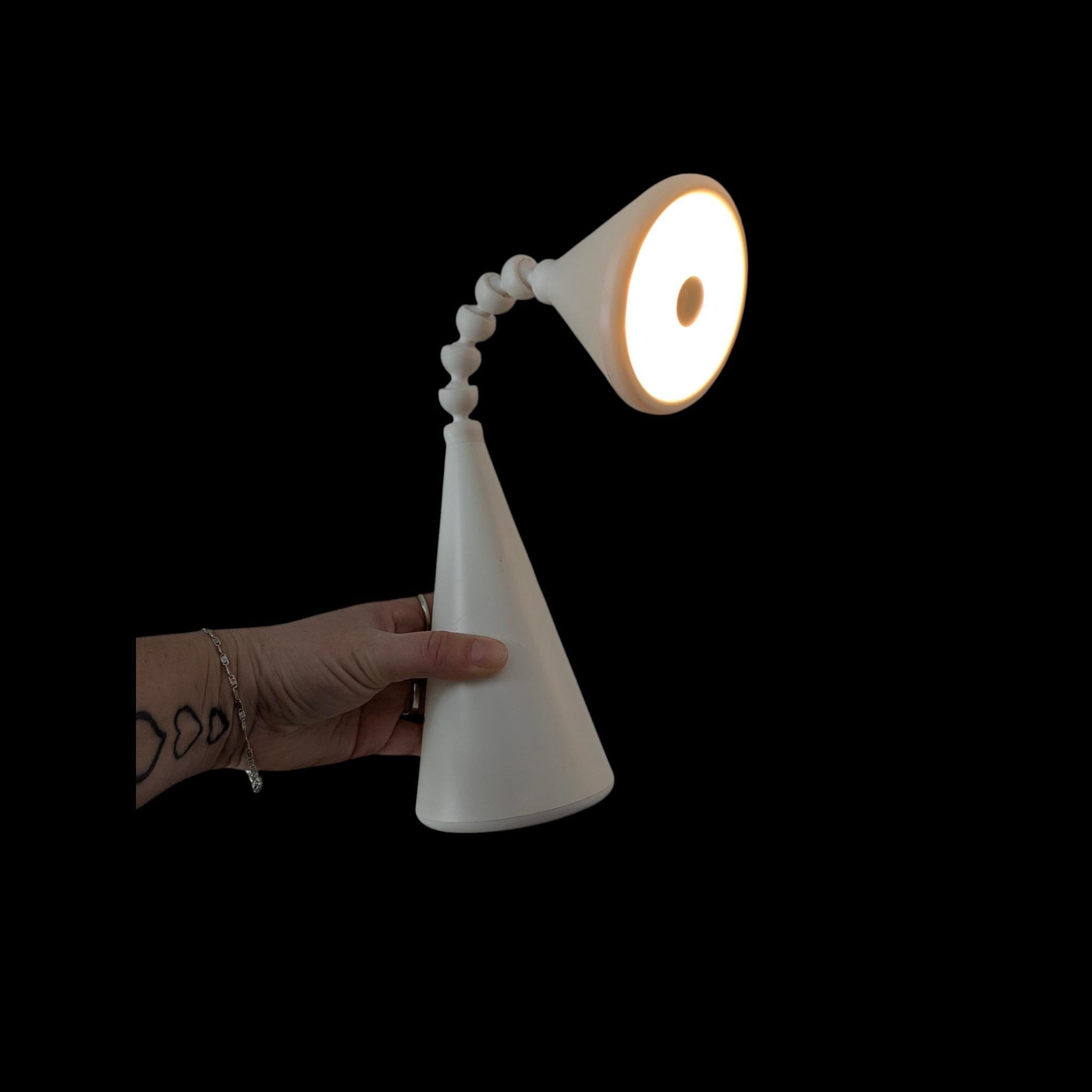 IKEA Fryebo | Rzadka niebieska lampa biurkowa z gęsią szyją
