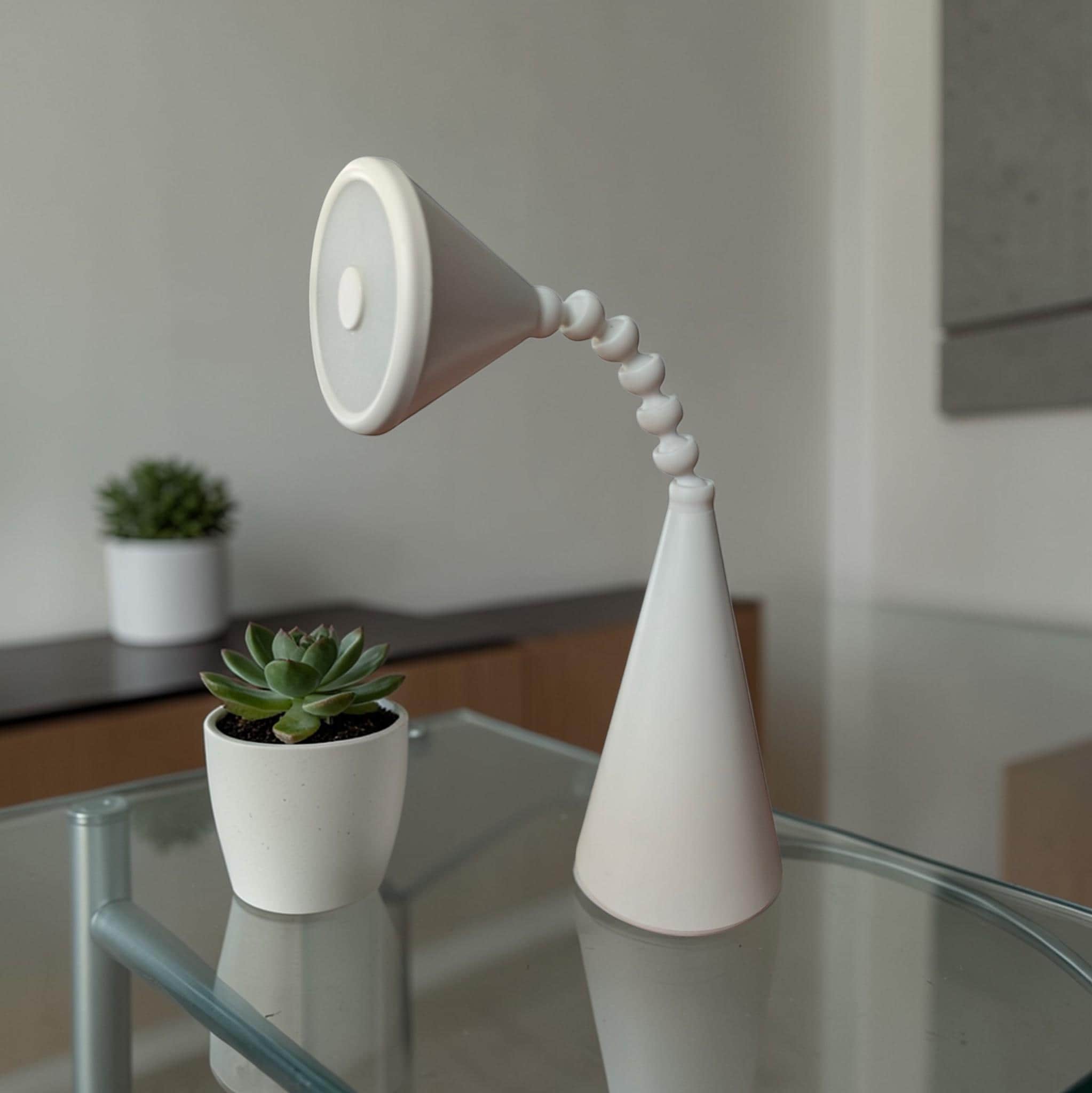 IKEA Fryebo | Rzadka niebieska lampa biurkowa z gęsią szyją