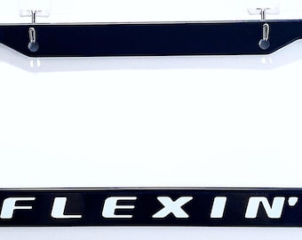 Flexin' Metal License Plate Frame