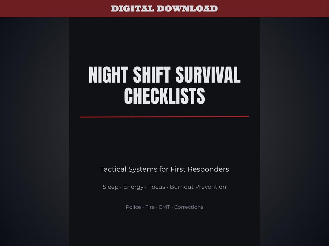 Night Shift Survival Checklists for First Responders | Fatigue & Sleep ...