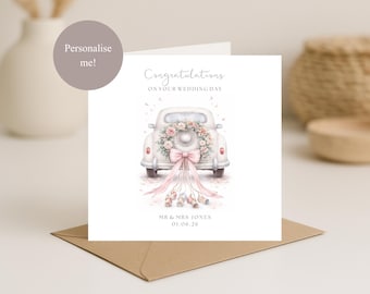 Tarjeta de boda personalizada / Tarjeta de recién casados / Tarjeta de felicitación de boda personalizada / Tarjeta de Sr. y Sra. / Tarjeta de recuerdo del día de la boda