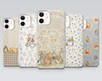 Cute Phone Case Winnie The Pooh Cover for iPhone 17, 16Pro, 15, 14, 13, 12, Samsung S25, S24, S23, S22, A16, A56, A55, Pixel 10Pro, 9Pro