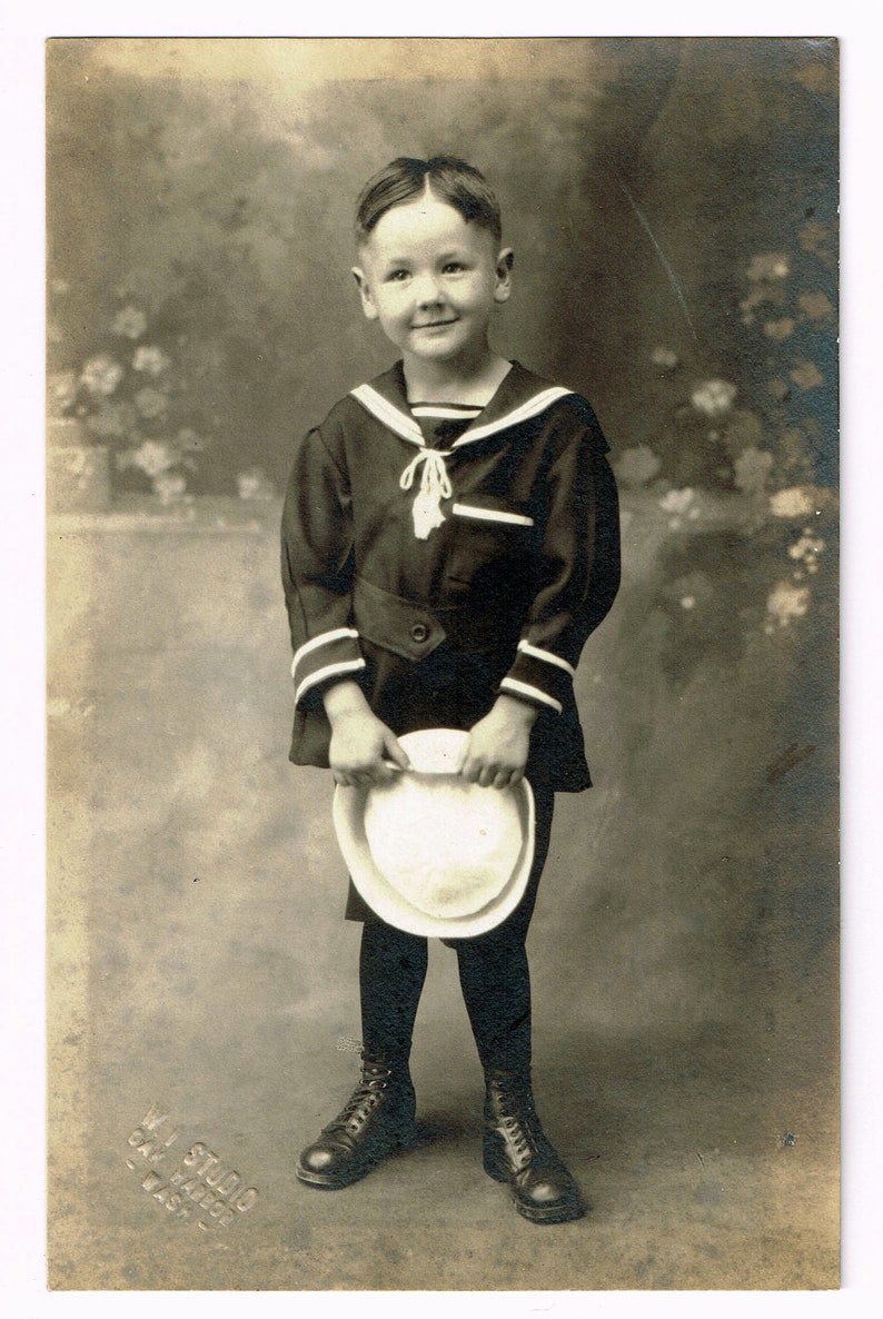 Little Sailor Boy in Uniform Original and Vintage Real Etsy