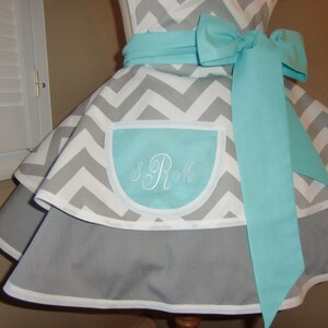 MamaMadison Custom Apron Options...Add A Lace Trimmed Monogrammed Pocket To Any Apron Purchase...APRON IS ADDITIONAL image 4