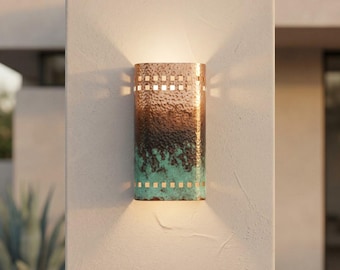 Copper Sconces – Turquoise Patina Moroccan Ambient Lighting
