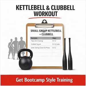 Kettlebell Clubbell Workout | Gym Bootcamp PDF (Printable Download)