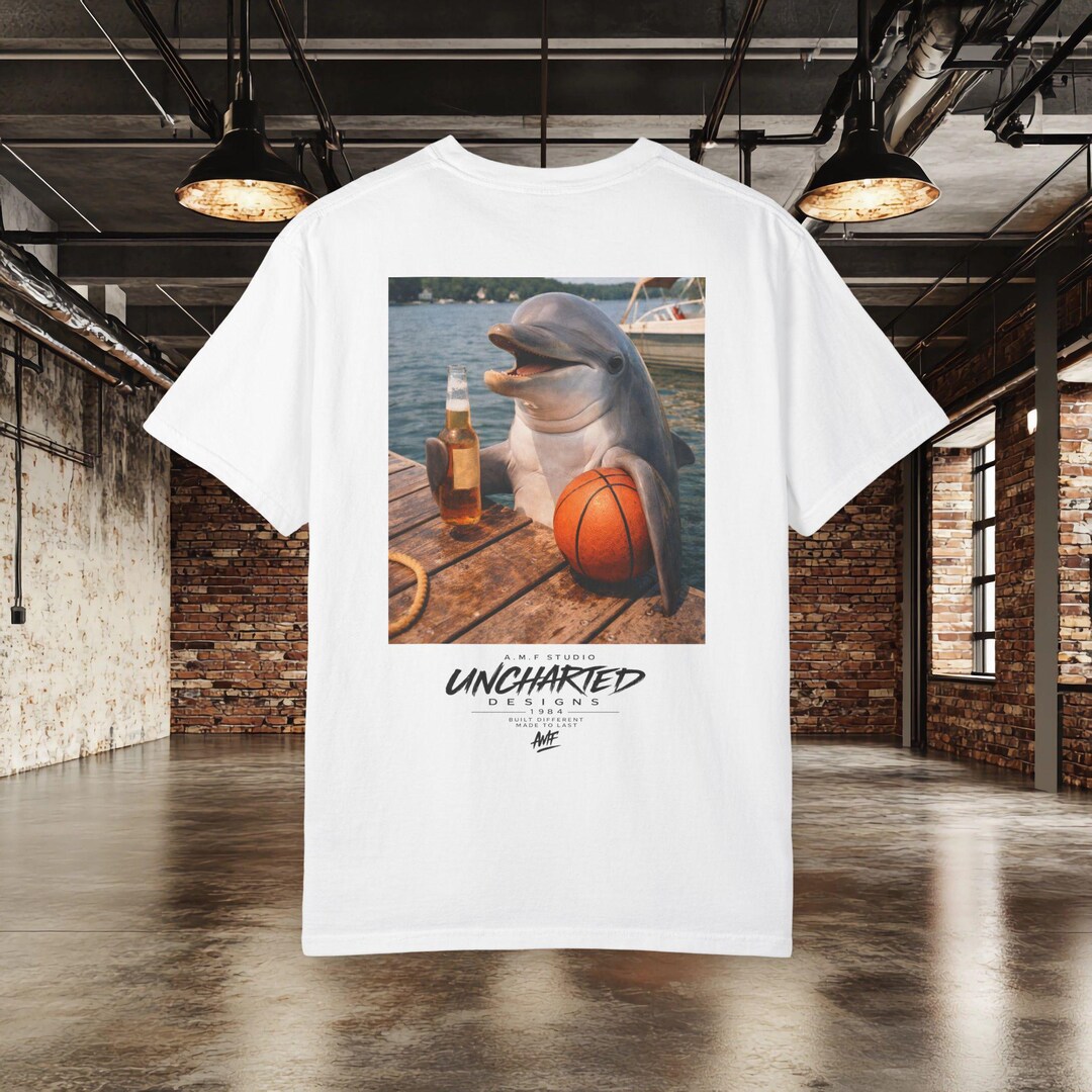 Funny Dolphin Shirt | Lake Life Graphic Tee | Summer Beer Drinking ...
