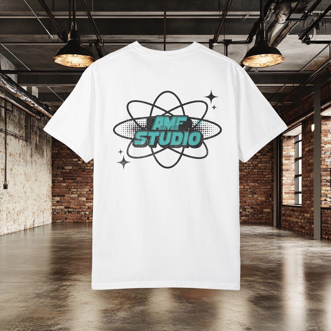 AMF Studio Graphic T-shirt | Retro Atomic Logo Tee | Creative Studio ...