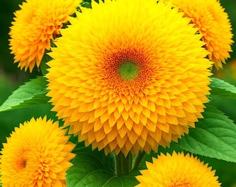 Ours en peluche jaune rouge, graines de tournesol, fleur de jardin naine facile à cultiver
