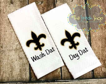 Saints Inspired Dish Towel Set